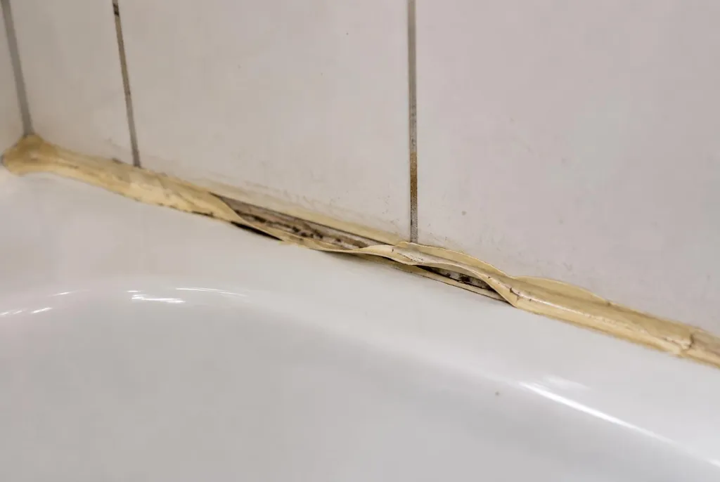 Kitbedrijf Houten – loslatende kit naast het bad